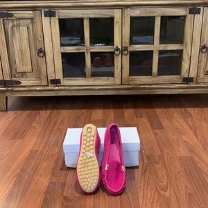 Pink loafers